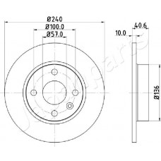 DP-0405 JAPANPARTS Гальмівний диск