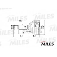 GA20592 MILES Шарнирный комплект, Привідний вал