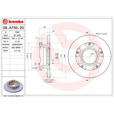 08.A730.20 BREMBO Гальмівний диск