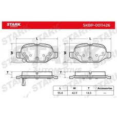 SKBP-0011426 Stark Комплект гальмівних колодок дисковий гальм