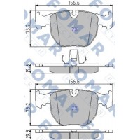 FO 900081 FOMAR Friction Комплект гальмівних колодок дисковий гальм