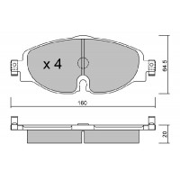BPVW-1028 AISIN КомплеК т гальмівних колодок, дискове гальмо