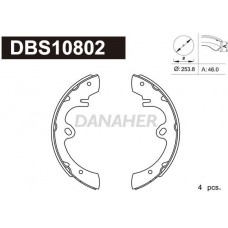DBS10802 DANAHER Комплект гальмівних колодок