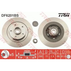 DF6201BS TRW Гальмівний диск