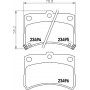 8DB 355 017-121 HELLA Комплект гальмівних колодок, дискове гальмо