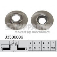 J3306006 NIPPARTS Гальмівний диск