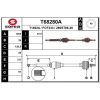 T68280A EAI Привідний вал