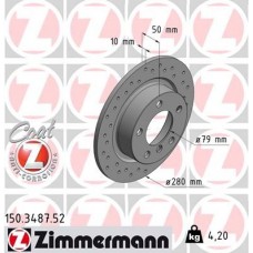 150.3487.52 ZIMMERMANN Гальмівний диск