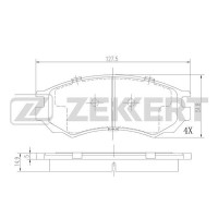BS-2153 ZEKKERT КомплеК т гальмівних колодок, дискове гальмо