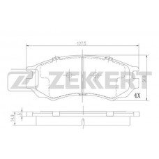 BS-2153 ZEKKERT КомплеК т гальмівних колодок, дискове гальмо
