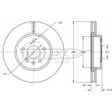 TX 73-69 TOMEX Brakes Гальмівний диск