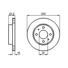0 986 478 650 BOSCH Гальмівний диск