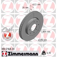 380.2168.20 ZIMMERMANN Гальмівний диск