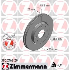 380.2168.20 ZIMMERMANN Гальмівний диск