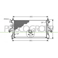 FT930R006 PRASCO Радіатор охолодження двигуна