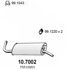 10.7002 ASSO Глушник вихлопних газів кінцевий