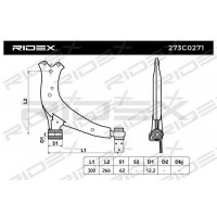 273C0271 RIDEX Ричаг незалежної підвіски колеса, подвеска колеса