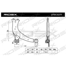 273C0271 RIDEX Ричаг незалежної підвіски колеса, подвеска колеса