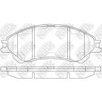 PN9809 NiBK Комплект гальмівних колодок дисковий гальм