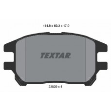 2392901 TEXTAR Комплект гальмівних колодок дисковий гальм