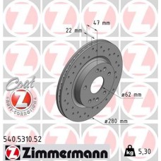 540.5310.52 ZIMMERMANN Гальмівний диск