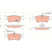 GDB1672 TRW Комплект гальмівних колодок дисковий гальм