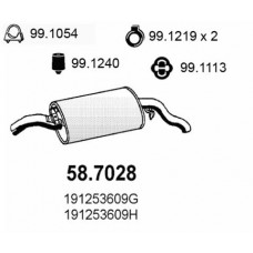 58.7028 ASSO Глушник вихлопних газів кінцевий