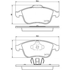 MDB2965 MINTEX Комплект гальмівних колодок дисковий гальм