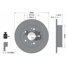 BDS1916 BENDIX Braking Гальмівний диск