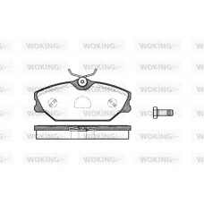 P3083.00 WOKING Комплект гальмівних колодок дисковий гальм