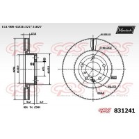 831241 MAXTECH Гальмівний диск