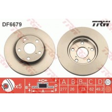 DF6679 TRW Гальмівний диск