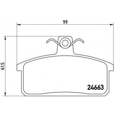 P 79 007 BREMBO Комплект гальмівних колодок дисковий гальм