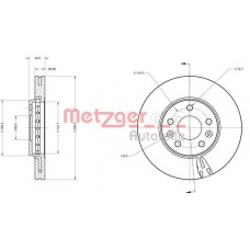 6110760 METZGER Гальмівний диск