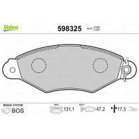 598325 VALEO Комплект гальмівних колодок дисковий гальм