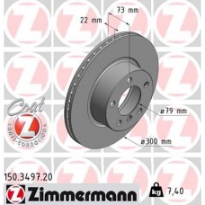 150.3497.20 ZIMMERMANN Гальмівний диск