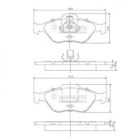J3603065 NIPPARTS Комплект гальмівних колодок дисковий гальм