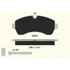 29200 207 24 KALE Комплект гальмівних колодок дисковий гальм
