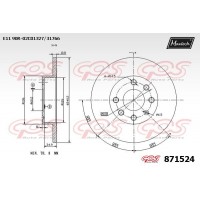 871524 MAXTECH Гальмівний диск