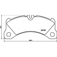 8DB 355 040-201 HELLA Комплект гальмівних колодок дисковий гальм
