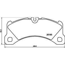 8DB 355 040-201 HELLA Комплект гальмівних колодок дисковий гальм