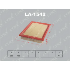 LA-1542 LYNXauto Повітряний фільтр