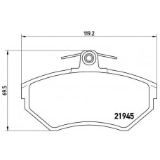 P 85 032 BREMBO Комплект гальмівних колодок дисковий гальм