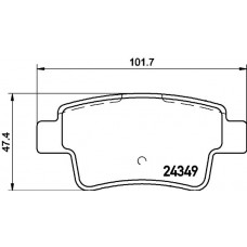 MDB3167 MINTEX КомплеК т гальмівних колодок, дискове гальмо