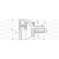 CVJ5713.10 OPEN PARTS Шарнирный комплект, Привідний вал