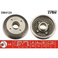 DB4124 TRW Гальмівний барабан