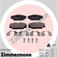 23172.180.1 ZIMMERMANN Комплект гальмівних колодок дисковий гальм