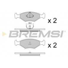 BP2977 BREMSI Комплект гальмівних колодок дисковий гальм