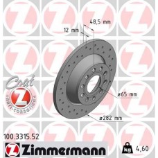 100.3315.52 ZIMMERMANN Гальмівний диск