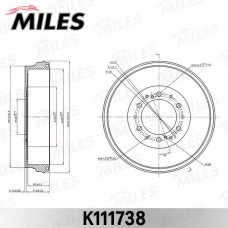 K111738 MILES Гальмівний барабан